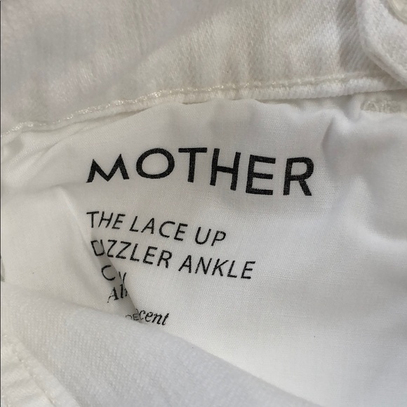 NEW • Mother • The Dazzler Lace Up Jeans White 27 - Picture 8 of 8